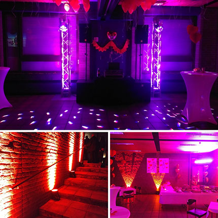 DJ Hürth mit HyperTonlLicht und Fabian Jardin im Schloss Liebig, Hochzeit in Rosa, Verlobungsparty, Überraschung